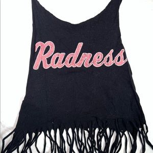 “Raddness” Groovy Forever 21 Fringe Tank Size M